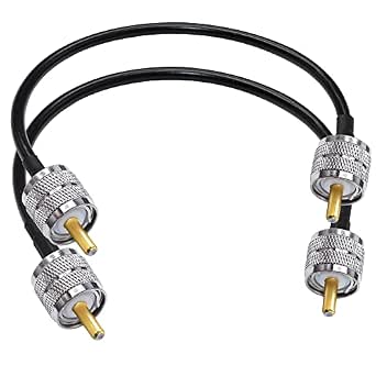 TUOLNK PL259 Überbrückungskabel RG58 UHF Stecker auf Stecker Low Loss 50 Ohm CB Funk Koaxialkabel 12 Zoll 30 cm SO239 Wifi Antennen Verlängerungskabel für HAM Funkantennen Analysator 2er Pack