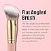 TEOYALL Flat Angled Brushes, Flawless Foundation Brush Under Eye Concealer Brush Bronzer Brush with Liquid Cream Powder