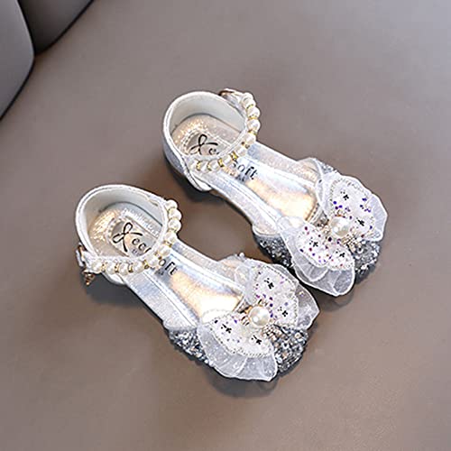 Toddler Girl School Shoes Bow Plastics Metal Pearl Rhinestone Color Matching Gradient Spring Shoes for Running Shoe Girl3