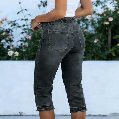 Jeggings 3/4 stretch taille haute léger et confortable - 5
