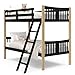 Storkcraft Caribou Twin-Over-Twin Bunk Bed (Black with Natual) – GREENGUARD Gold Certified, Converts to 2 Individual Beds