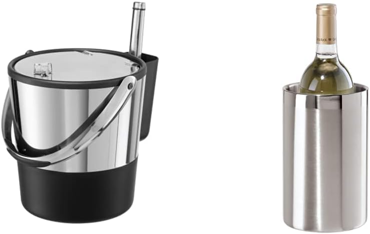 Insulated Ice Bucket with Lid and Stainless Steel Wine Cooler