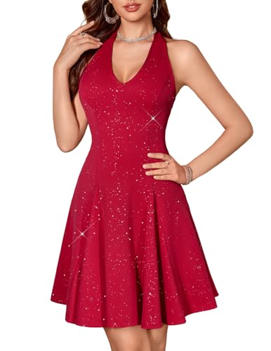Homrain Glitzer-Strass-Sparkle-Kleid für...
