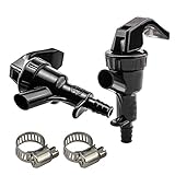 MRbrew Picnic Tap Faucet, Black Squeeze Faucet Party Tap(2pc) for Homebrew Keg Draft Beer Dispensing with 2 Hose Clamp