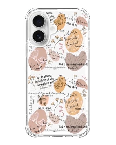 Sundwugzh Bible Verses Floral Phone Case Compatible with iPhone 17,