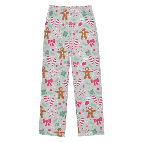 Boys' Pants Gingerbread Man Christmas Long Bottoms Jogger Pants Elastic Waist Trousers with Pockets S-XL