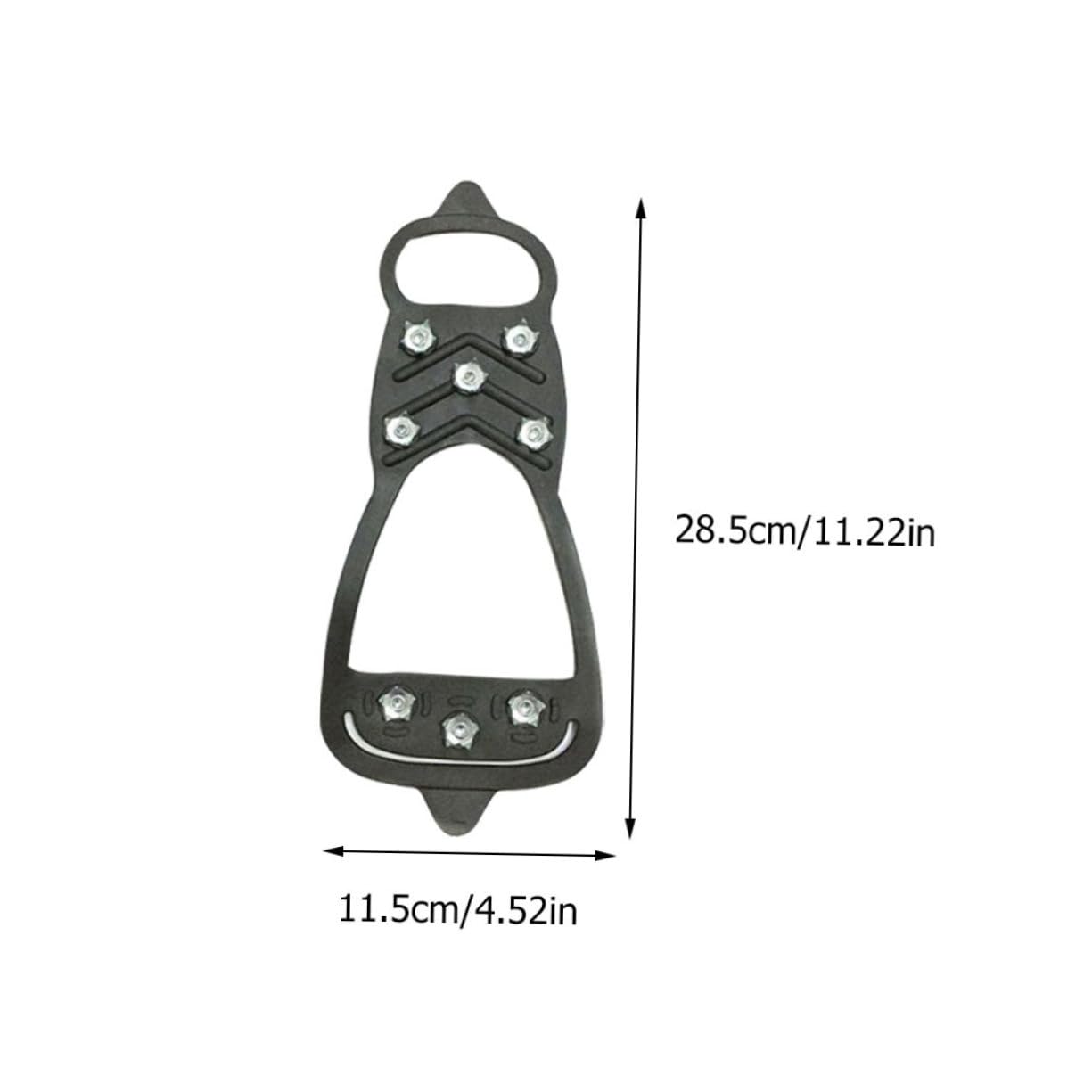 GALPADA 4pcs - Snowfield Crampon Shoe Flexible Non-Skid Overshoes for Outdoor Hiking Walking and Jogging Black