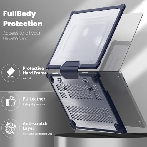 Coque MacBook Pro 13 A1989 robuste noire protégeant l'ordinateur contre les chutes et impacts - 2
