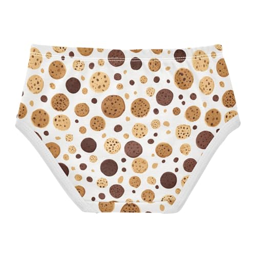 Wusikd Cookies Chocolate Girls' Underwear Cotton Chips Girls Briefs Soft Toddler Underwear 2T2
