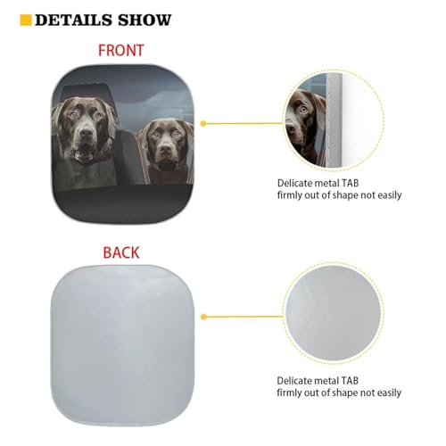 Image of Drive Puppy Car Windshield Sun Shade Foldable 2-Piece Car Windshield Sunshades Window Shades Cover Sun Visor Shield for Most Sedan Truck SUV Auto Interior Protector