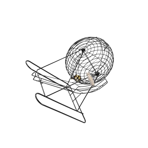 QLECXZI Máquina de bingo clásica con manivela, ideal para noches de juegos en familia. Máquina tradicional para todas las edades. Selección manual de