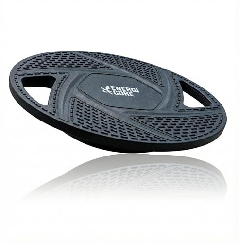Balance Board for Adults – Stability Trainer for Home Workouts, Core Strength, and Coordination – Compact Balance Exercise Equipment for Fitness and Physical Therapy - Circular, Black