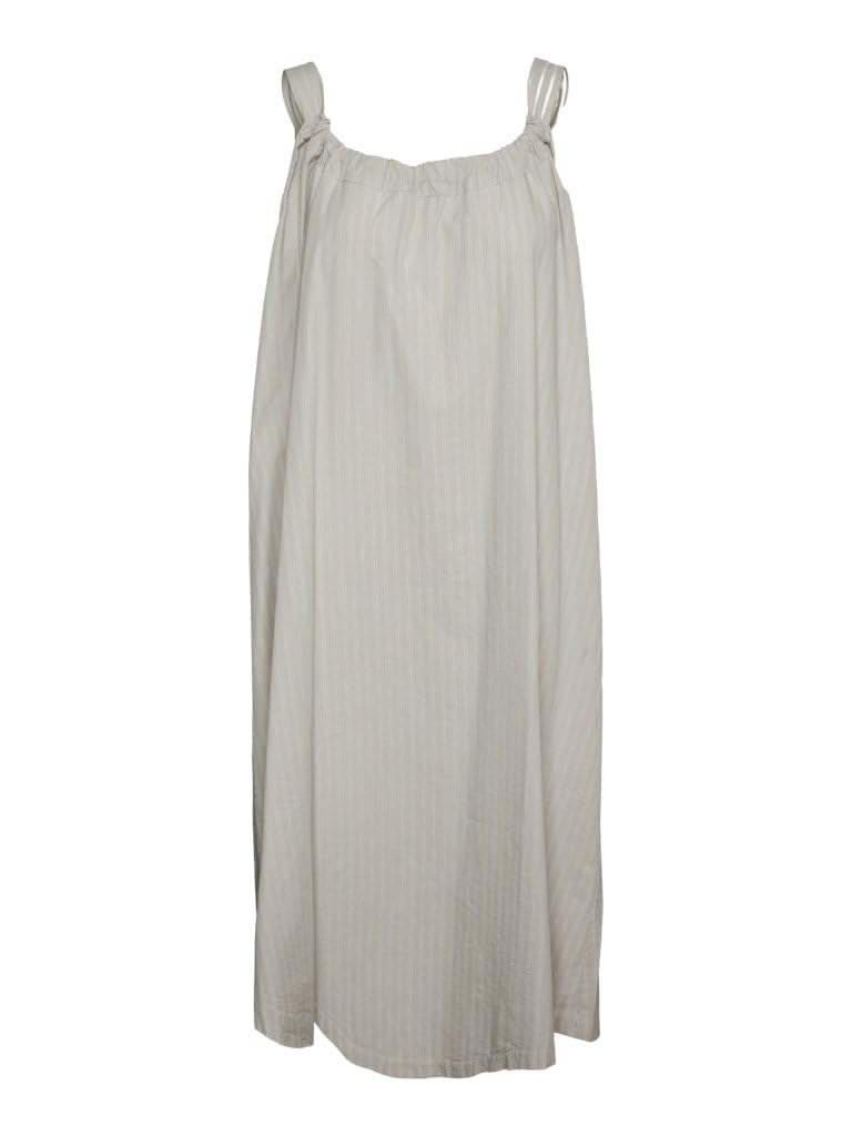 VERO MODA Women's Vmgili Detailed Singlet Dress WVN Ga Summer Dress, Silver Lining/AOP: zandie, L