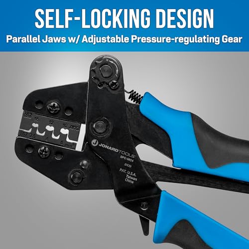 Image of Jonard Tools SPC-MC4 Crimper for Solar Panel MC4 Connector Contacts with Included Crimping Die