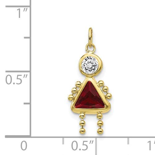 Roy Rose Jewelry 10K Yellow Gold January Birthstone Charm Pendant4