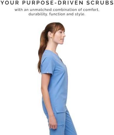 FIGS Catarina One-Pocket Scrub Top for Women | Ceil Blue, XL - 4