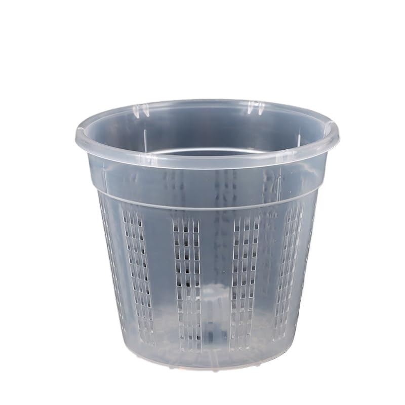 Tefexer 1 maceta de drenaje para el hogar, maceta de jardín con agujeros, cestas transparentes para orquídeas de plástico transpirable, accesorios para macetas