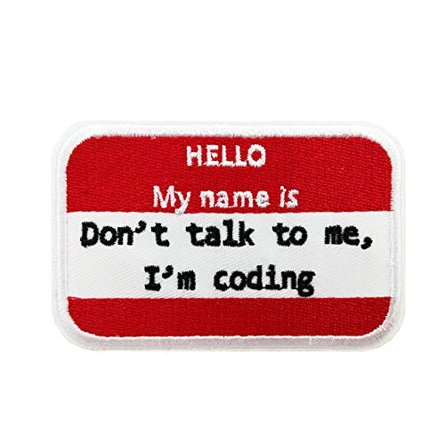 Écusson brodé I'm Coding de 8,9 cm pour ne plus être dérangé pendant le travail