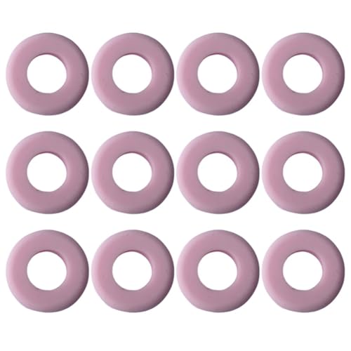 Kivivaka Raquetas de tenis de silicona, amortiguadores de vibración, paquete de 12 piezas, raquetas de tenis y squash, amortiguadores, 2,1 x 2,1 x 0,8 cm, color rosa