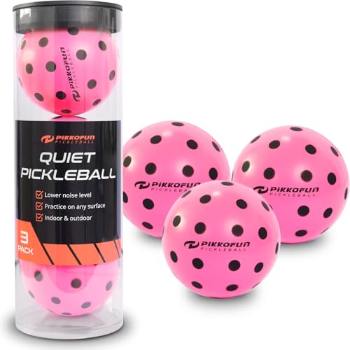PIKKOFUN Quiet Pickleball Balls - Silent Foam Practice...