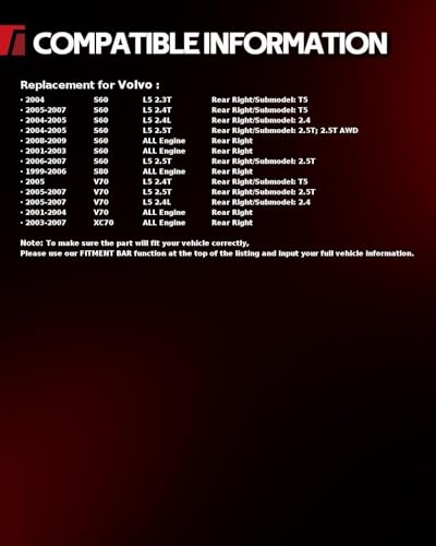 Image of Torchbeam Rear Brake Caliper Right for Volvo 2003-2007 XC70, Volvo 2004-2007 S60 2.5T, Volvo 2001-2003 2008-2009 S60, Volvo 2001-2004 V70, Rear Right Caliper Replace # 192601