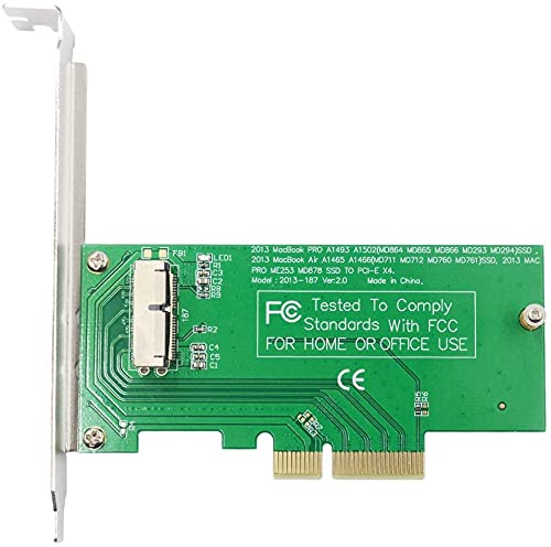 Tobo SSD to PCI-E 4X Adapter Card, PCI Express X4, Compatible with Mac Air 2013-2017 and Mac PRO 2013-2015 Model A1465 A1466 A1398 A1502 (m Key) and SATA (b Key) 2280 2260 to PCI-e 3.0 x 4 - TD-741PC