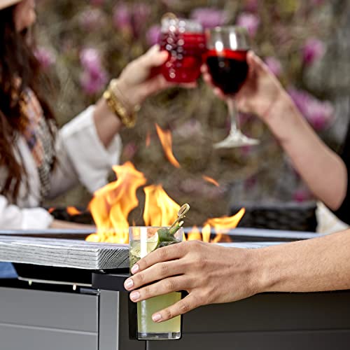 Relax Gray 30” Square Gas Fire Table #TOP4