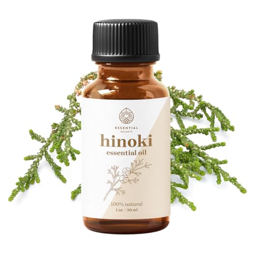 Hinoki Essential Oil - Woodsy and Calming Aroma for Relaxation Aromatherapy and Skincare 1 Fl.Oz.
