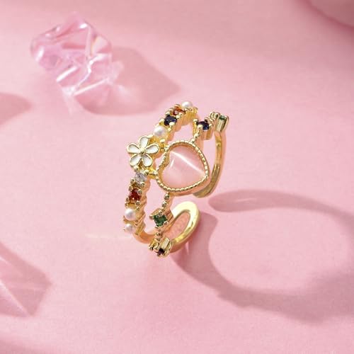 Image of SALTY Anti Tarnish Finger Ring for Women | Adjustable Fancy Jewellery Design | Fashion Accessories for Girls | Minimal Jewelry | Gift for Diwali, Christmas, Marriage, Birthday
