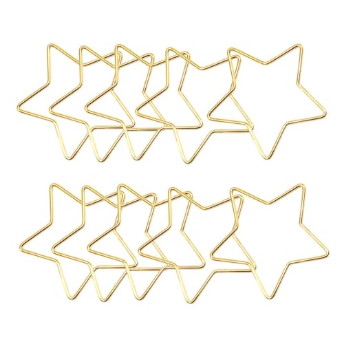 VIKY 10 Stück 5cm Metallsterne zum Basteln Gold - DIY Drahtsterne...