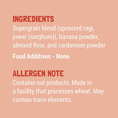 Image of Slurrp Farm No Added Sugar, No Salt Ragi, Almond and Banana Cereal | 100% Sprouted Ragi | Healthy Cereal | No Milk | No Preservatives, 200g (Pack of 2)