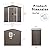 Dyncan Durable and Secure 8ft x 4ft Outdoor Metal Storage Shed with Window, Iron Frame, Gray