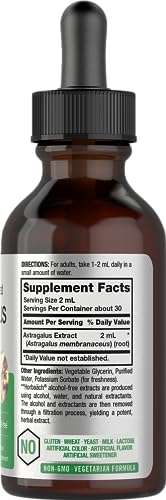 Astragalus Root Extract Liquid | 2 Fl Oz | Alcohol Free Tincture | Super Concentrated | Vegetarian, Non-Gmo, Gluten Free | By Horbaach #TOP1