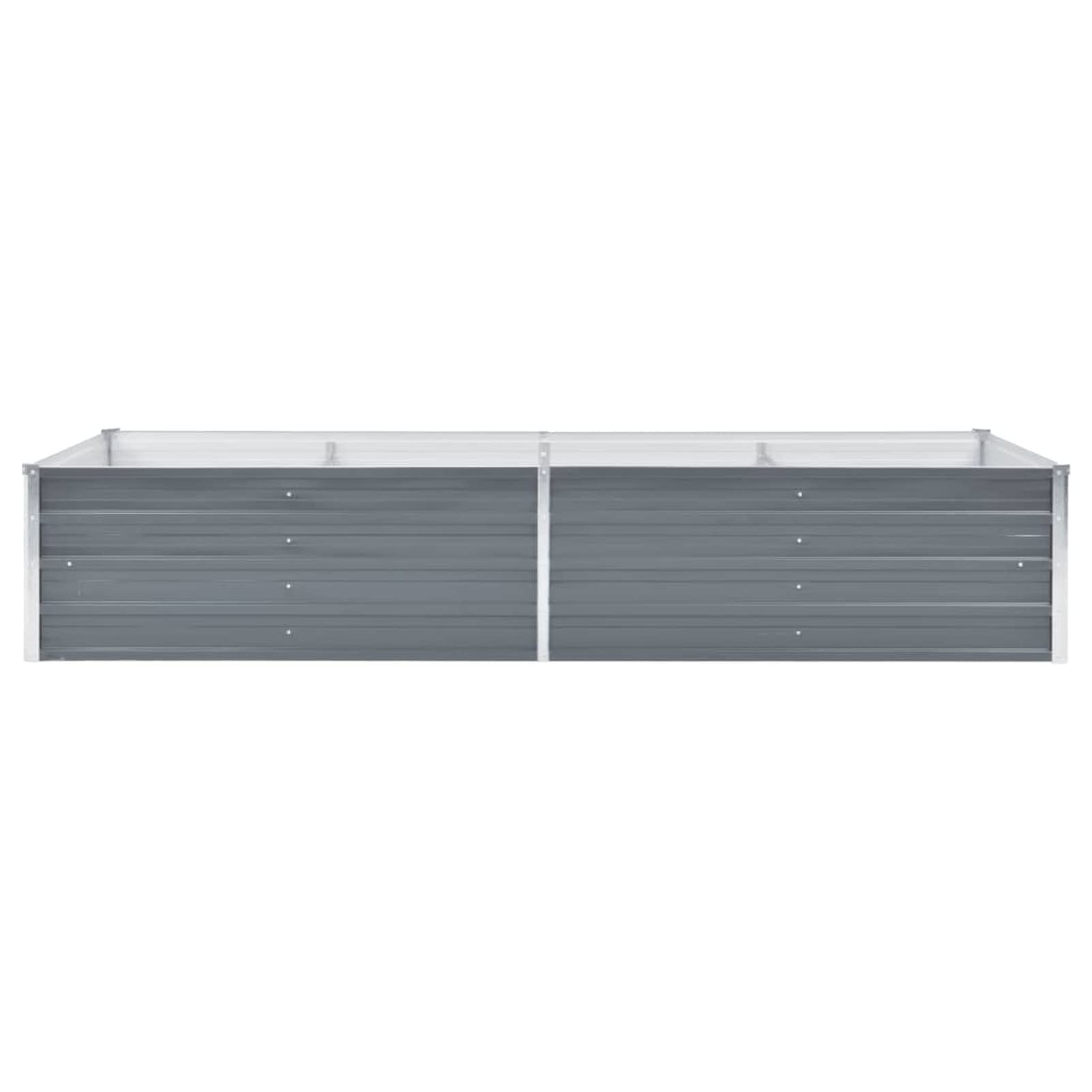 Arriate, Mesa De Cultivo, Huerto Domestico, Cultivo De Plantas Aromaticas, Arriate De Jardín, de jardín de Acero galvanizado Gris 240x80x45 cm