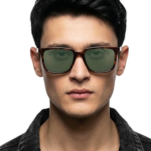 Image of VINCENT CHASE EYEWEAR By Lenskart | Full Rim Sqaure Branded And Stylish Rectangle Sunglasses | Polarized And 100% UV Protected | Men & Women's | VC S11167