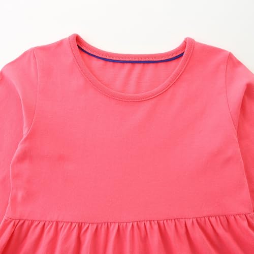 Girls Long Sleeve Dress Christmas Cartoon Round Neck Party Casual Shirt Dress3