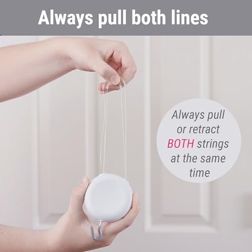 Image of Zip 'n Hang Wreath Hanger for Front Door, White, 1 Pack