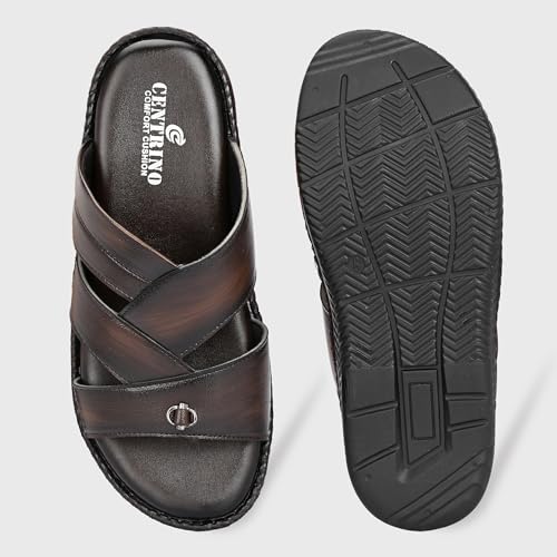 Image of Centrino Sandal for Men | Grip Insole for Stability | Modern slipper Look with Straps | Comfortable Casual look sandal for Men's (9512)