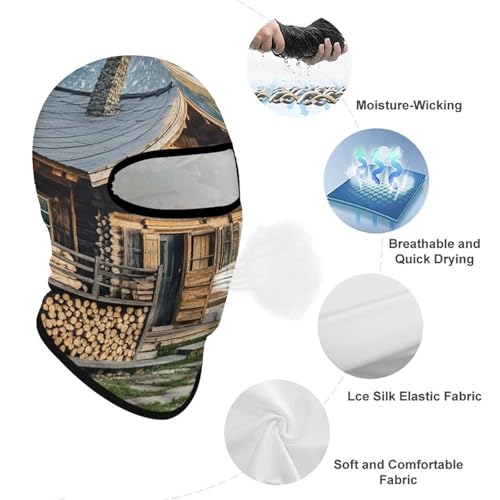 Balaclava Redonda para Hombres y Mujeres con Protección Solar Transpirable de Cobertura Total para Senderismo, Ciclismo, Correr y Conducir miniatura 3