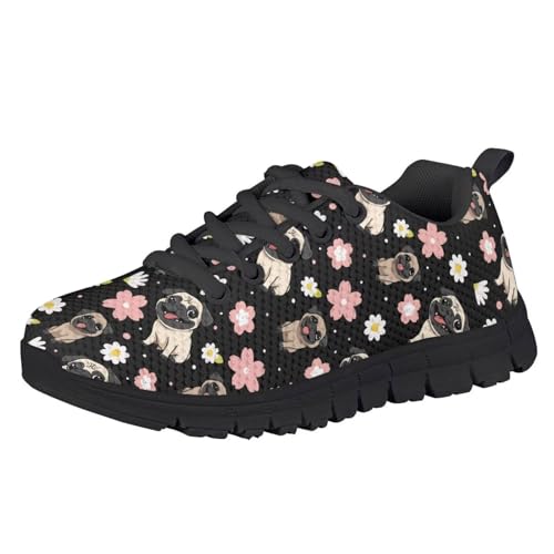 SYtrade Kids Running Shoes Girls Flat Walking Sports Athletic Tennis Sneakers Black Sole2