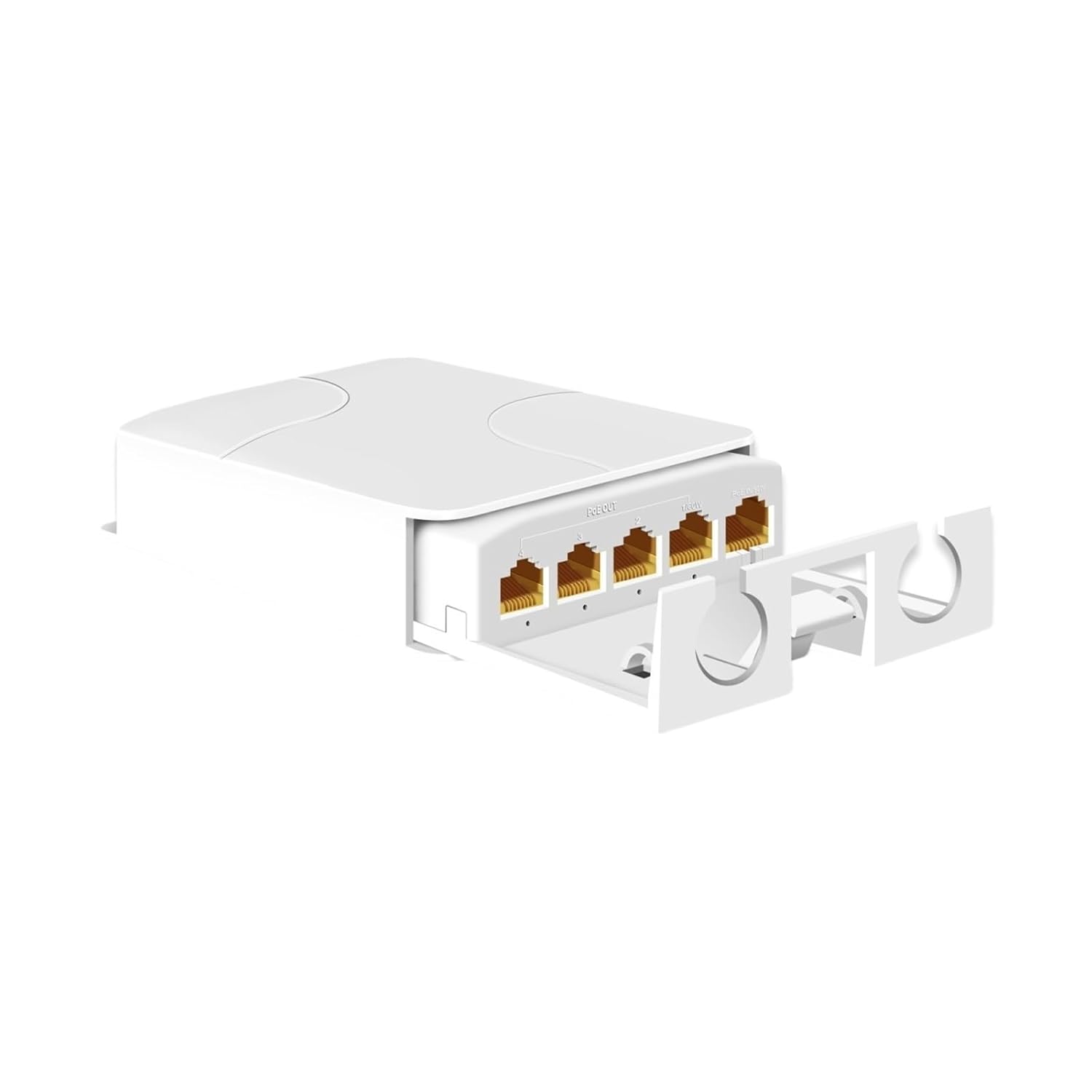 Outdoor Waterproof 1000Mbps POE Extender Repeater 1-Input 4-Output 48V Network Switch Adapter(5pcs PoE Extender)