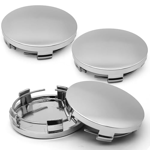 4 Pcs Car Wheel Center Hub Cap for Hyundai Elantra 2000-2025, Anti-Falling Rust-Proof Wheel Hub Decoration 60MM/2.36In OD 56MM/2.2In ID,Silver