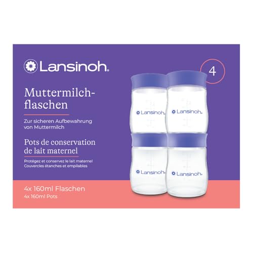 Lansinoh I Pots de conservation du lait maternel 4x160Ml