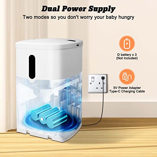 Tneltueb Automatic Cat Feeder,Timed Pet Dry Food Dispenser, Up To 50 Portions 6 Meals Per Day, Easy Control&10S Voice For Small/Medium Pets (3L) #TOP4