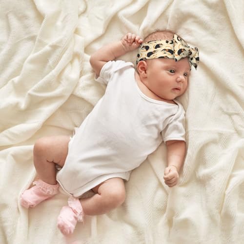 Cute Opossums Beige Cartoon Baby Girl Bows And Headbands 6-12 Months For Baby Girls Newborn Infant Toddlers4