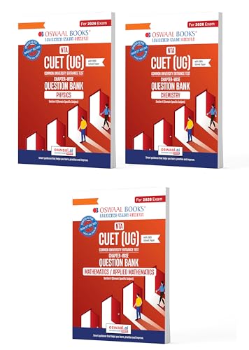 Image of Oswaal NTA CUET (UG) Question Banks | Chapterwise & Topicwise | Physics, Chemistry & Maths | Set of 3 Books | Entrance Exam Preparation Books 2026