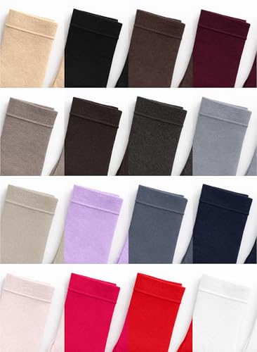 Image of Hugh Ugoli Women's Thin Soft Rayon Derived from Bamboo Crew Socks for Dress, Trouser, Seamless Toe & Non-Binding, 5-8 /9-11