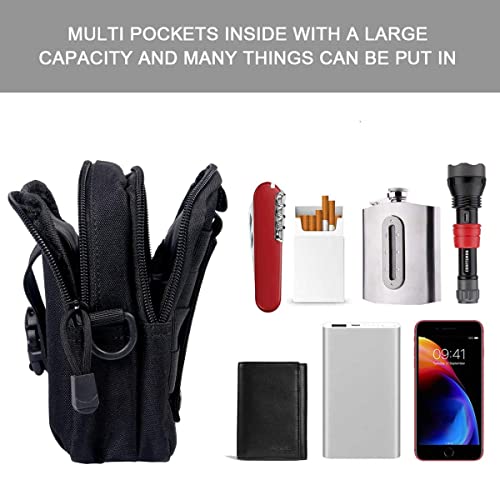 flintronic Taktische Hüfttaschen, Militär Kompakt Gürteltasche Multifunktional Bauchtasche Tasche Beutel für Camping Wandern Radfahren Klettern und Reisen Mit Karabiner, Nylon