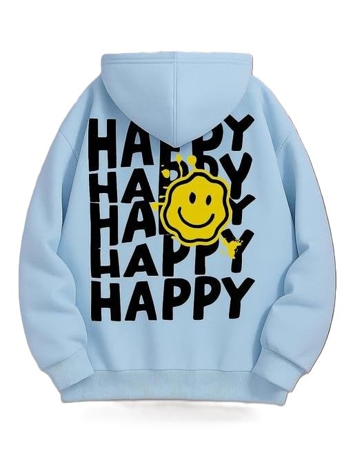 Women and Men Smile Graphic Hoodie with Kangaroo Pocket - Cozy Long-Sleeve Fall/Winter Sweatshirt-picture-15