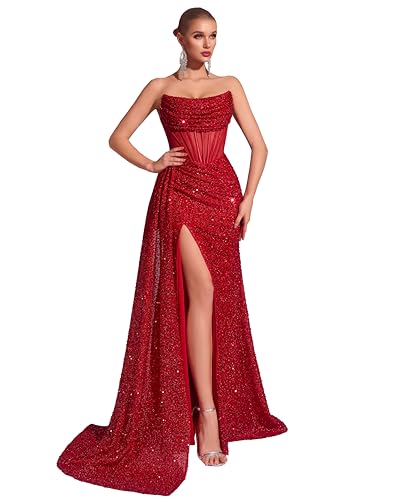 Cocktail Evening Gowns Formal Dresses for Women Sequin Tulle Wedding Guest Party Sexy Off Shoulder Floor Length Prom Dress